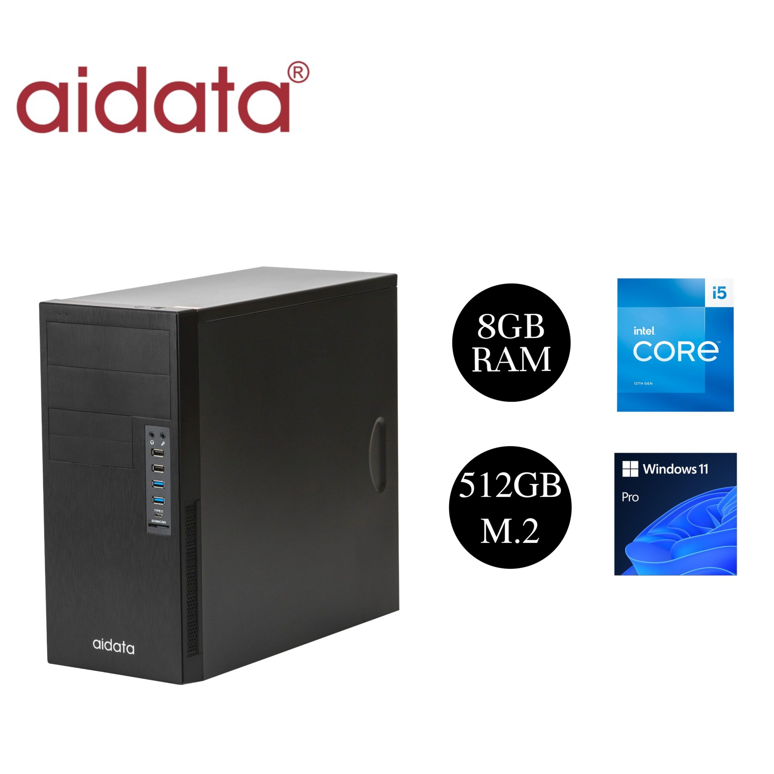 Aidata PC - i5 13400 CPU 8GB RAM 512 SSD Win11 PRO