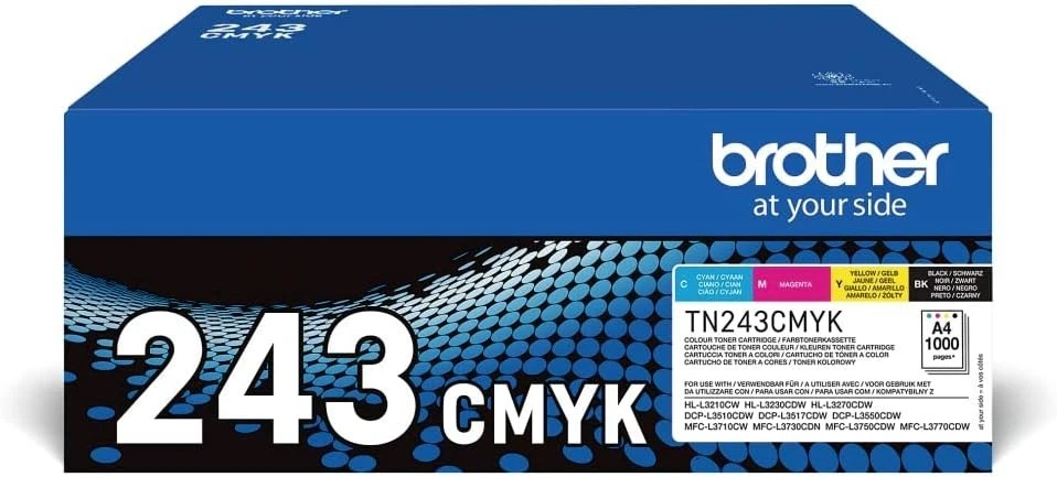 Brother TN243 CMYK Toner HL L3210CW MFC L3710CW L3730CDN