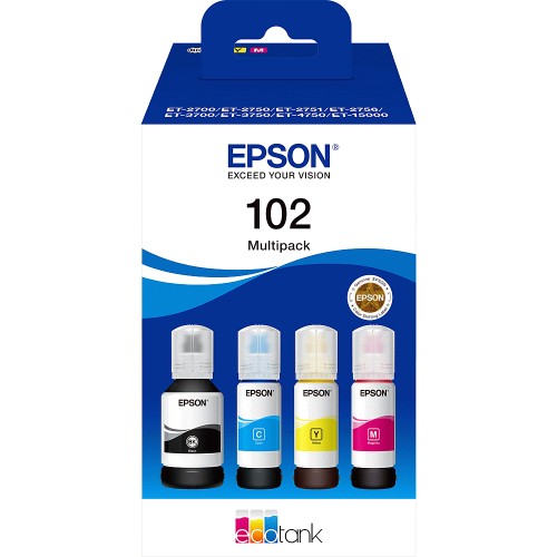EPSON 102 CMYK Ink Bottles set ECOTANK